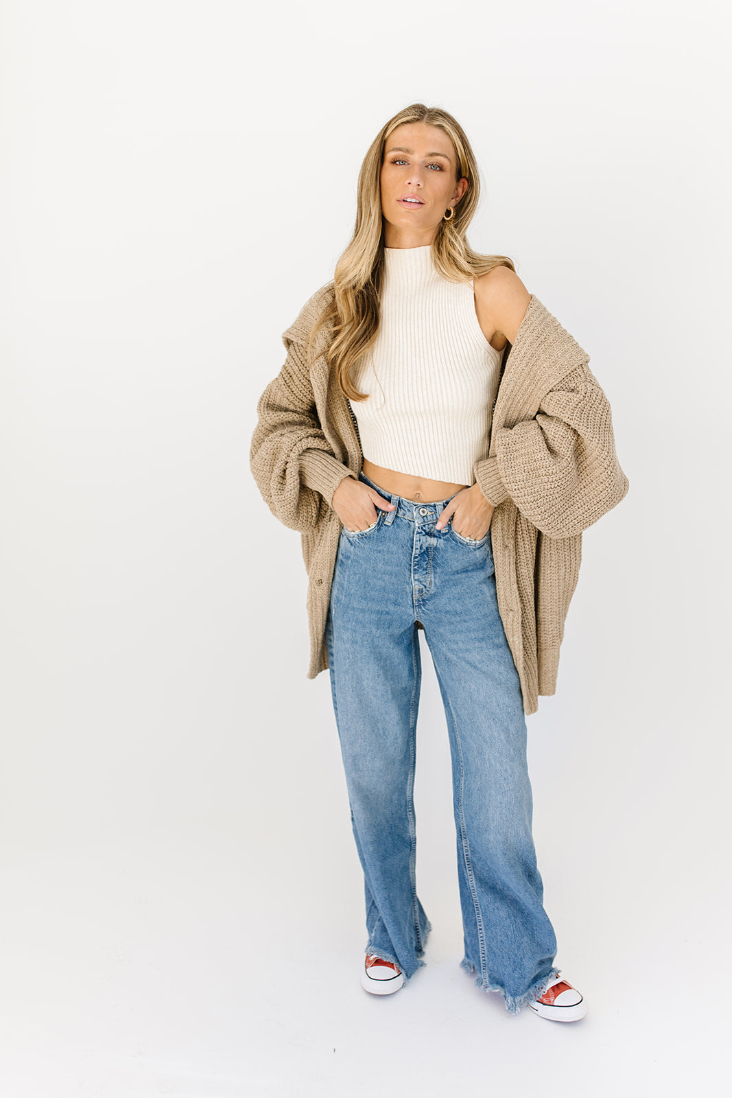 Old West slouchy jeans i canyonblå // free people