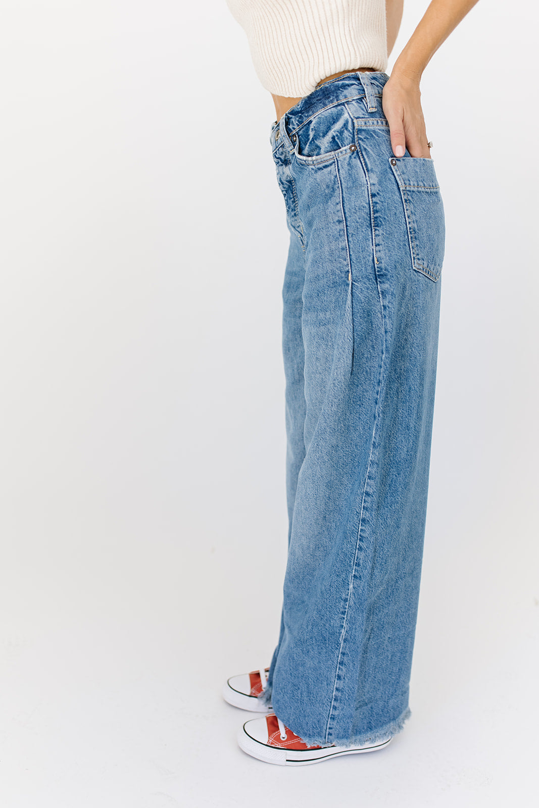 Old West slouchy jeans i canyonblå // free people