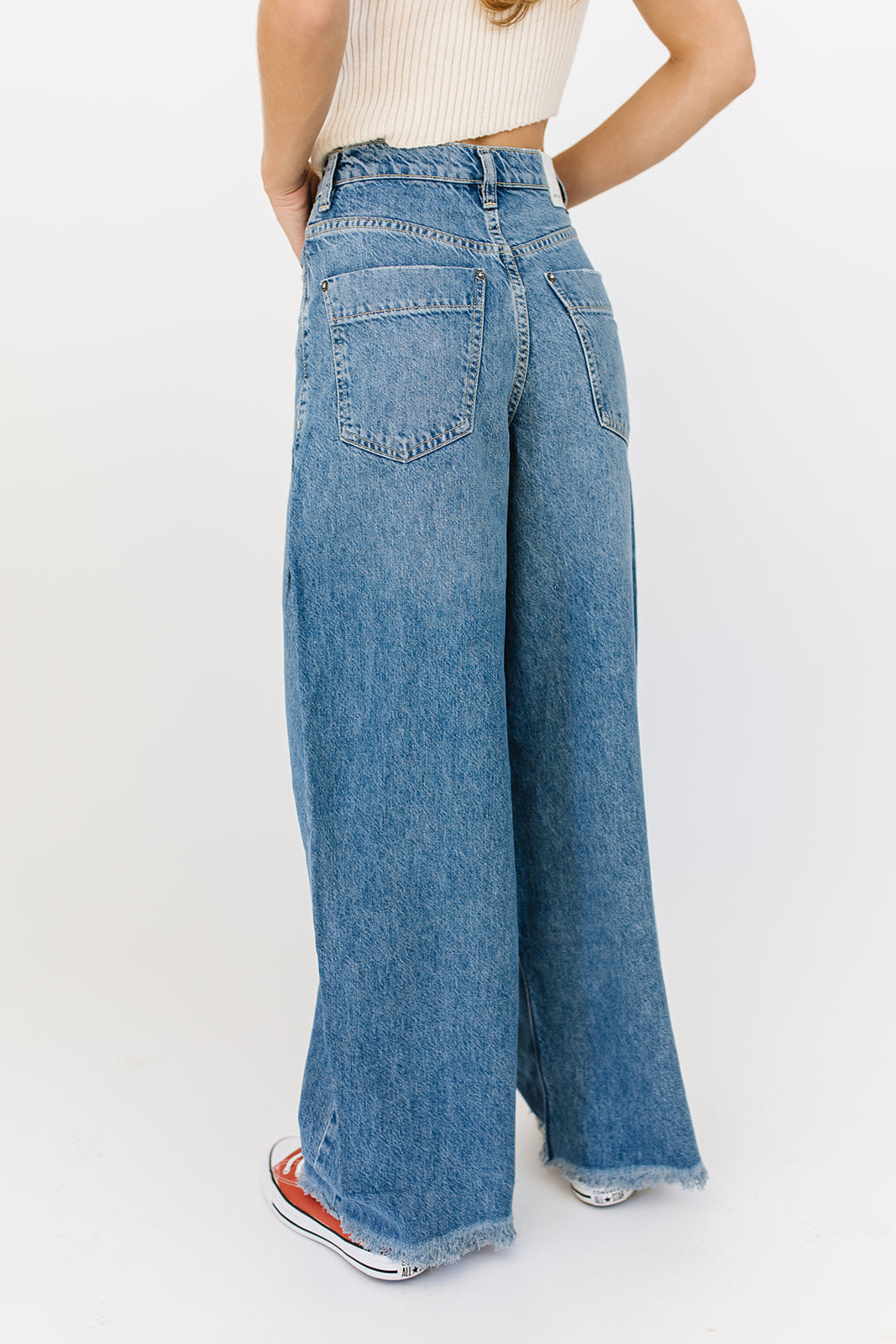 Old West slouchy jeans i canyonblå // free people