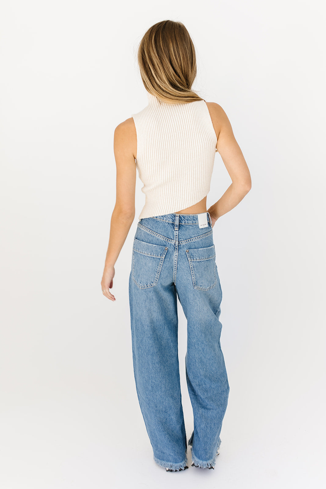 Old West slouchy jeans i canyonblå // free people