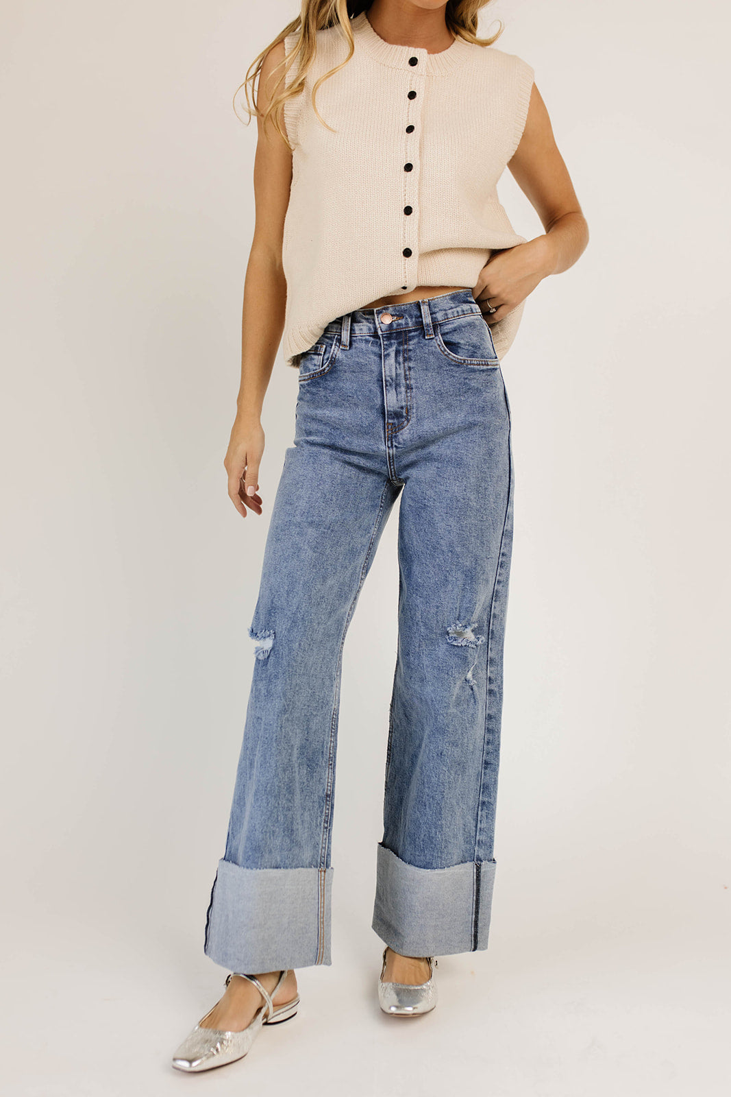 ritad denim med vikt fåll *påfylld*