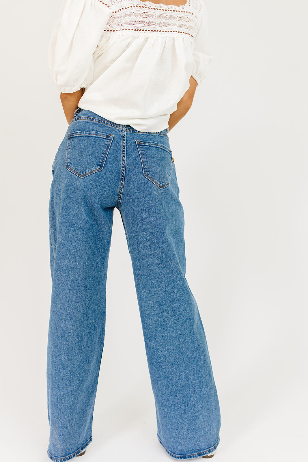 Corbin plisserad denim