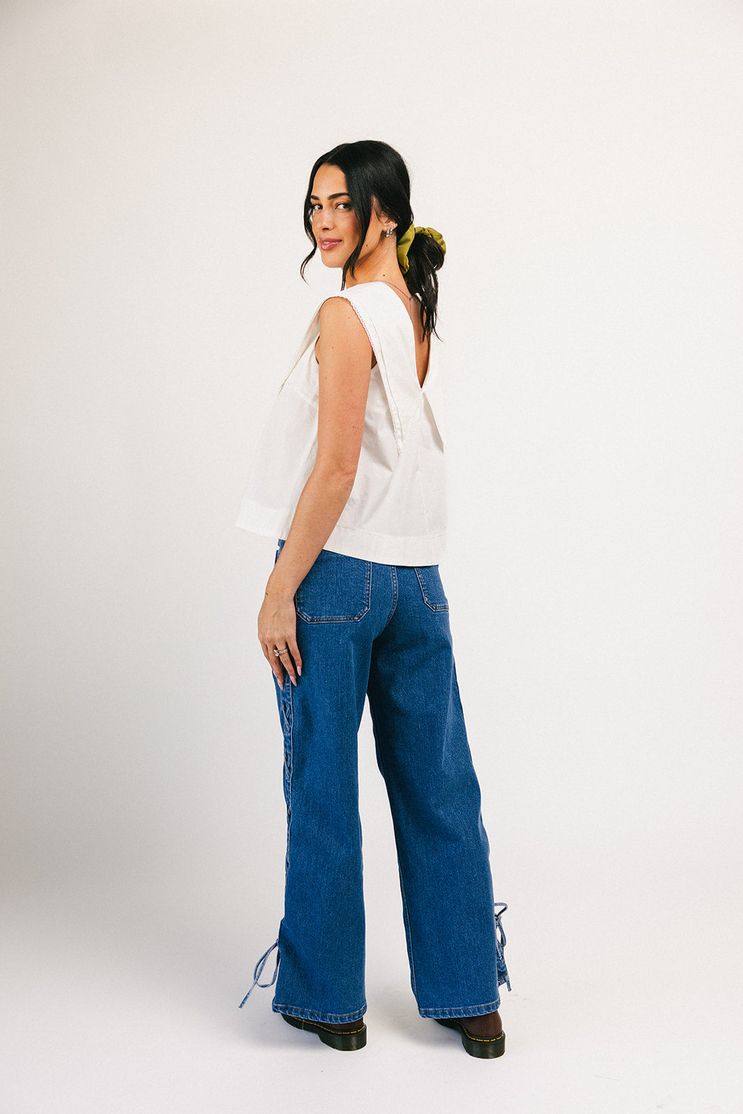 Theresa slips denim