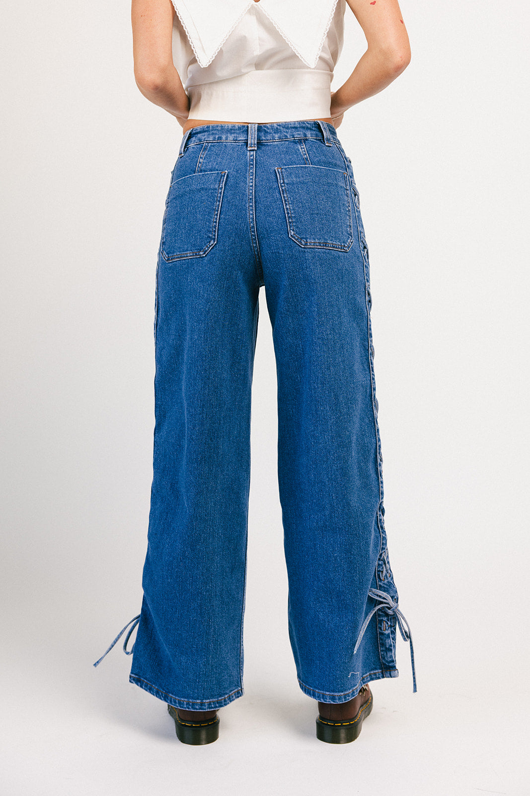 Theresa slips denim