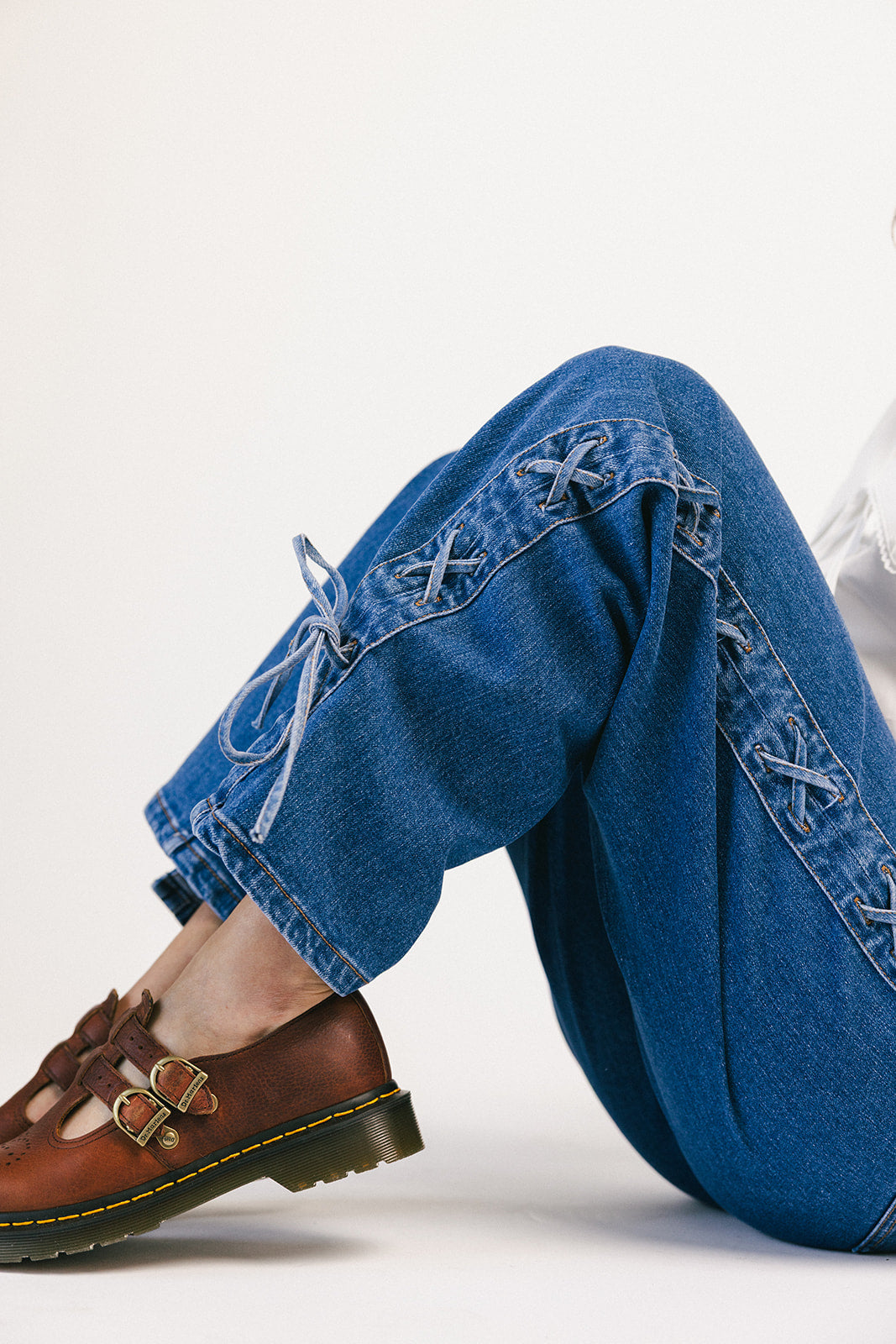 Theresa slips denim