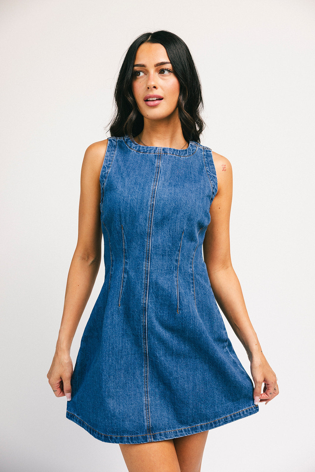 Cora denim miniklänning *påfylld*