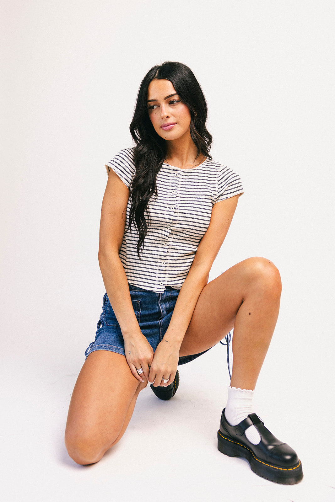 visa upp jeansshorts