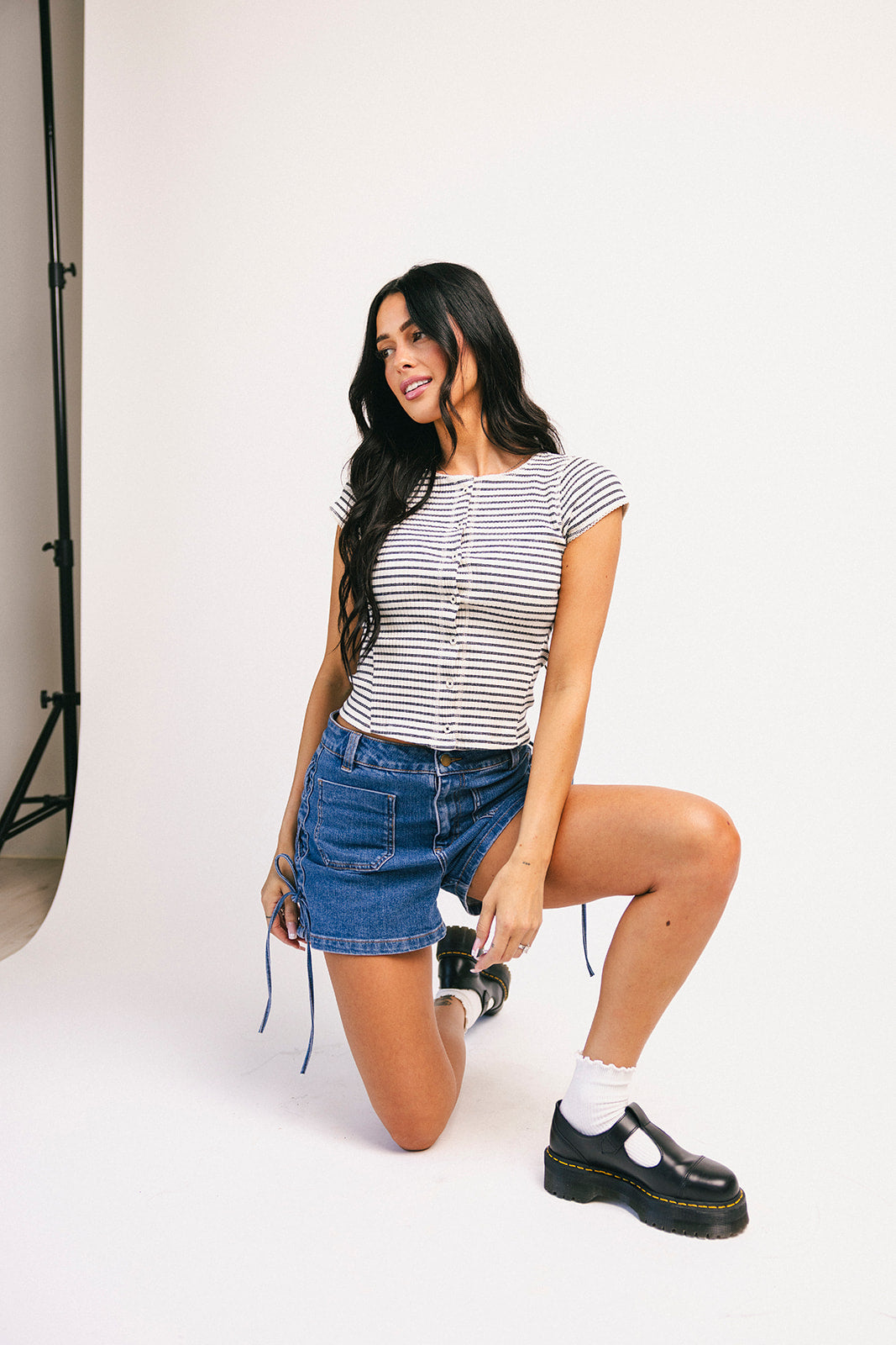 visa upp jeansshorts