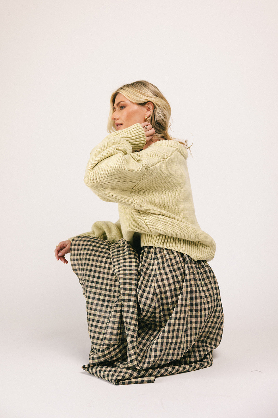 Frida gingham maxiklänning *påfylld*