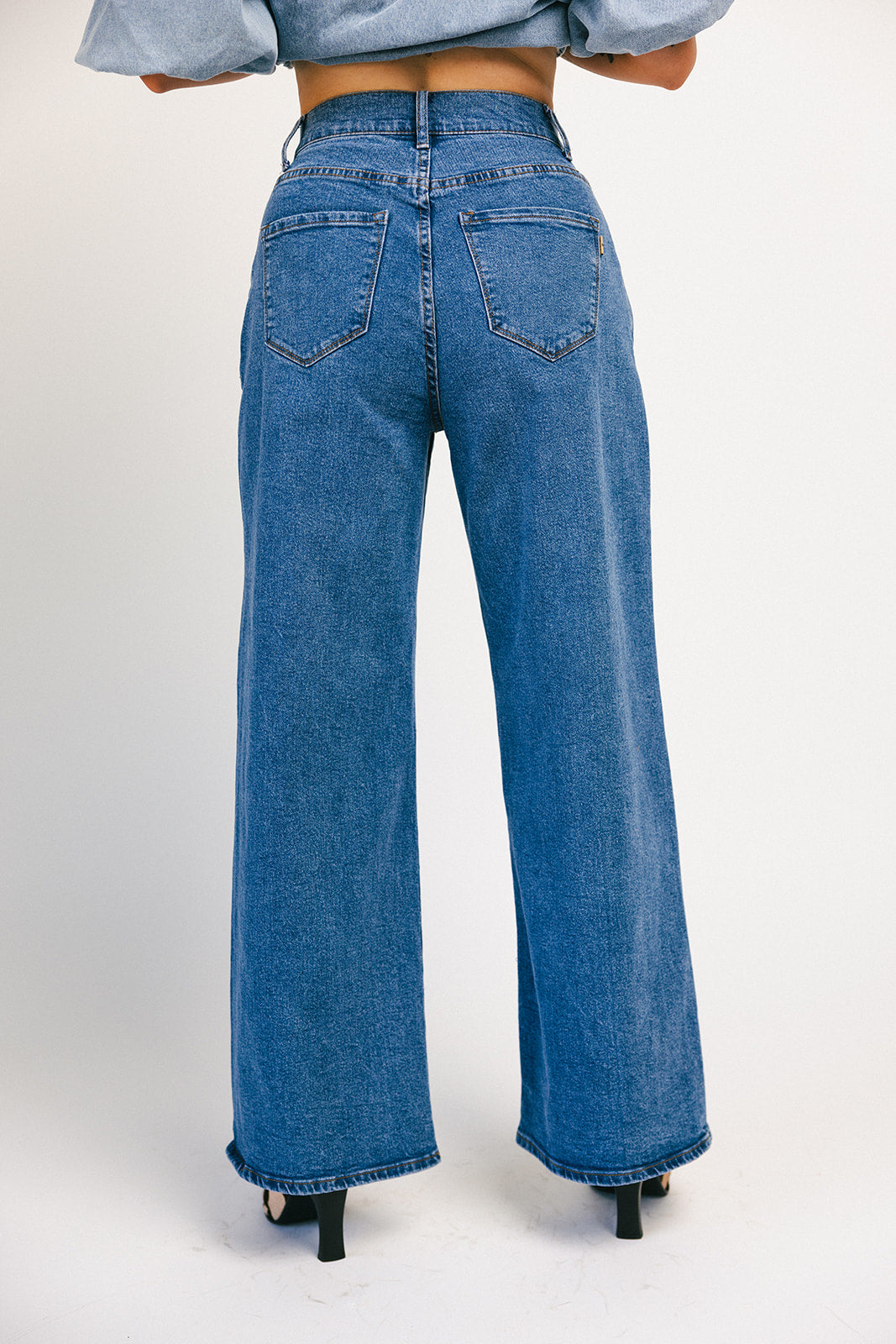 Corbin plisserad denim