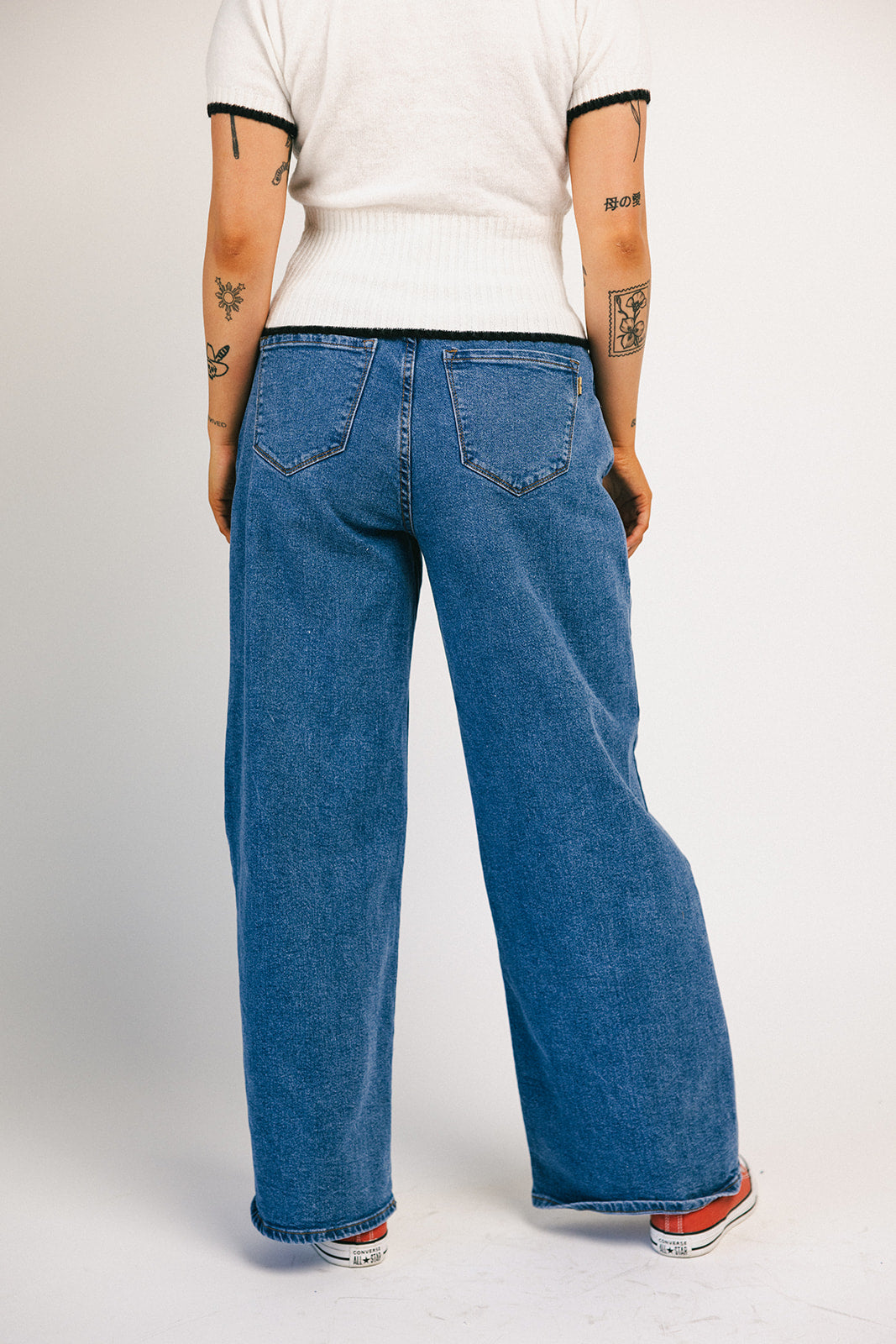 Corbin plisserad denim