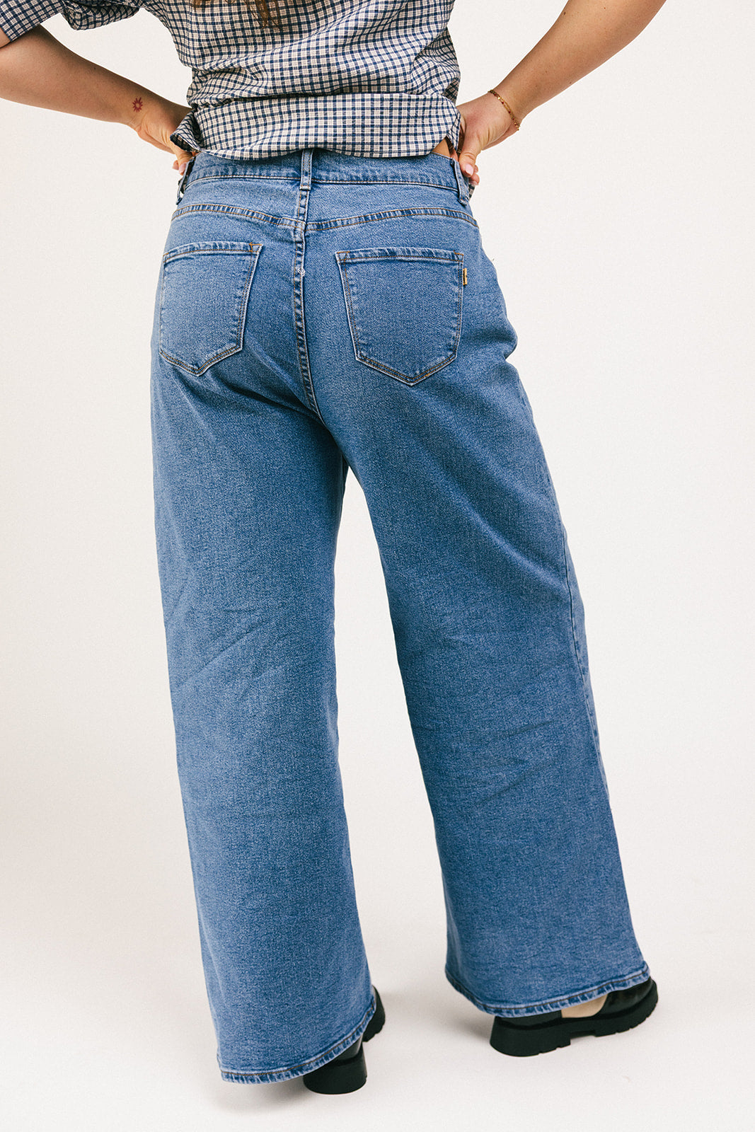 Corbin plisserad denim