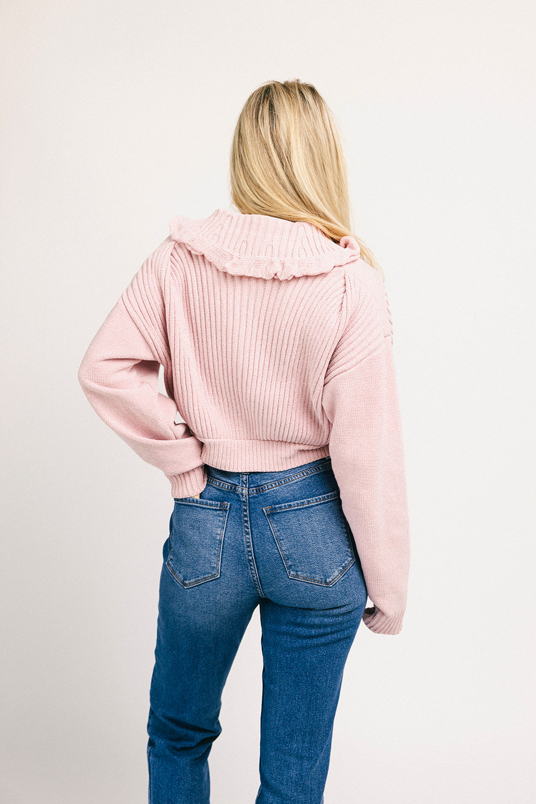 remi tröja med dragkedja // rosa