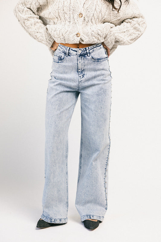 stjärnprydd denim med vida ben