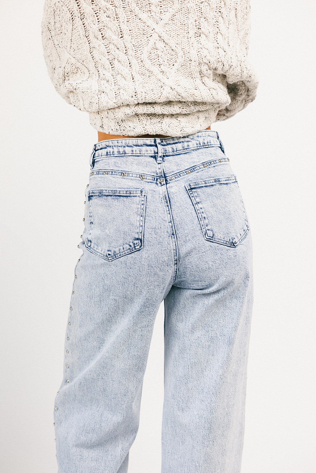 stjärnprydd denim med vida ben