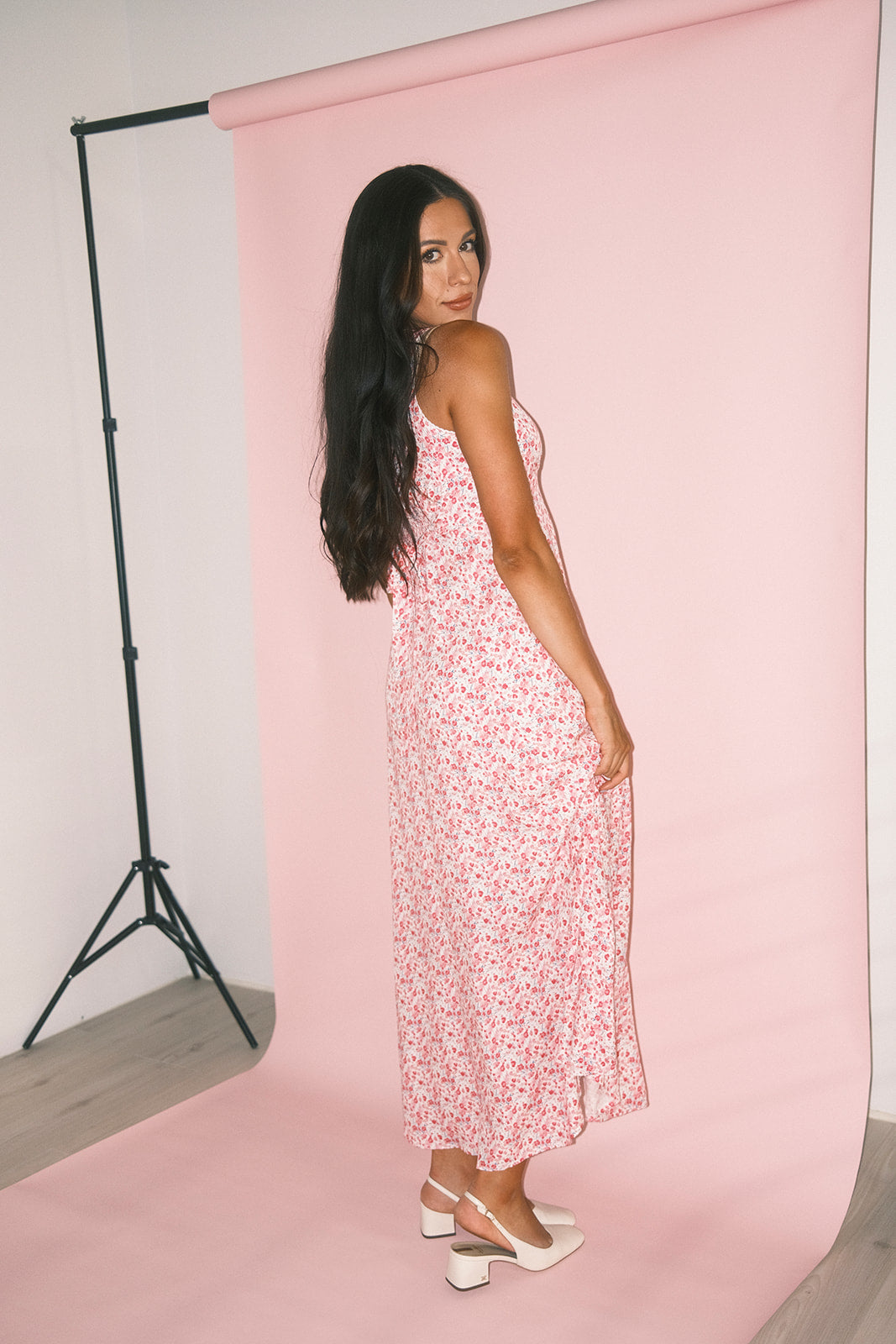 honungsblommig klänning // rosa *exklusivt från Zoco*