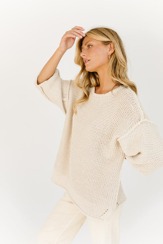 charles knit sweater // oat milk *restocked*