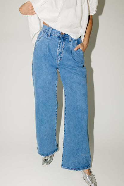 Corbin plisserad denim