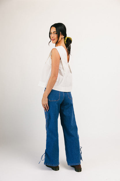 Theresa slips denim