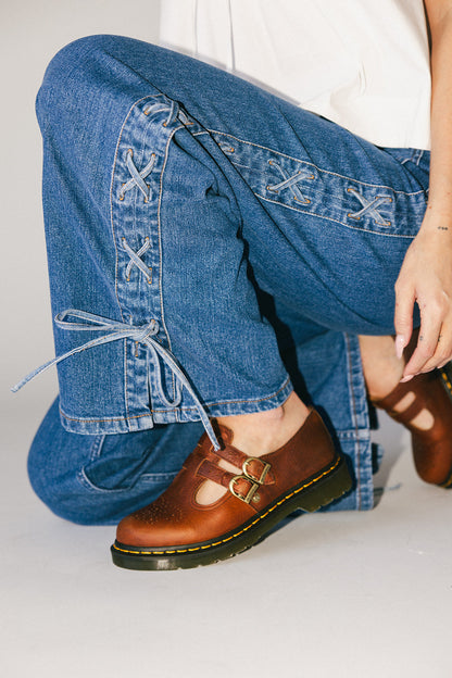 Theresa slips denim