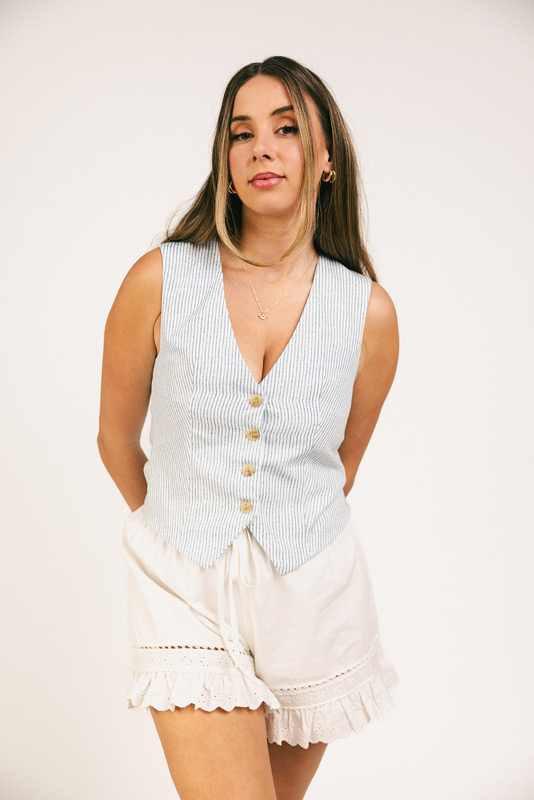 millie striped vest