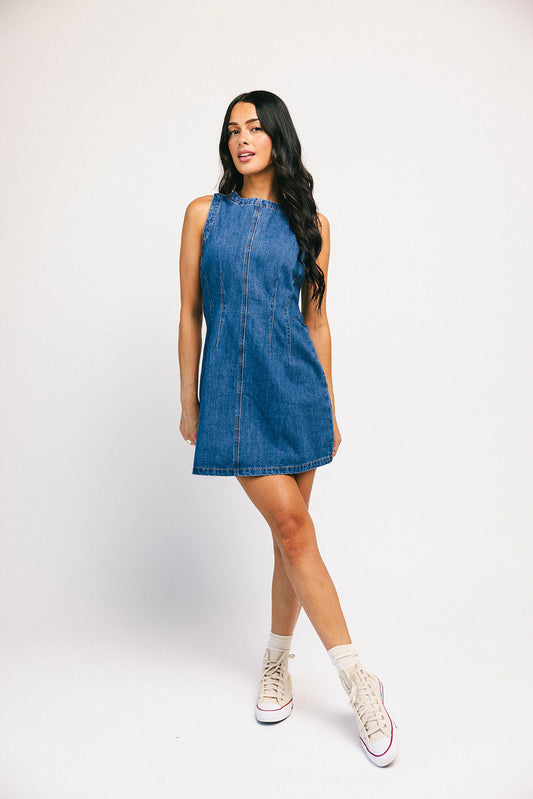 Cora denim miniklänning *påfylld*
