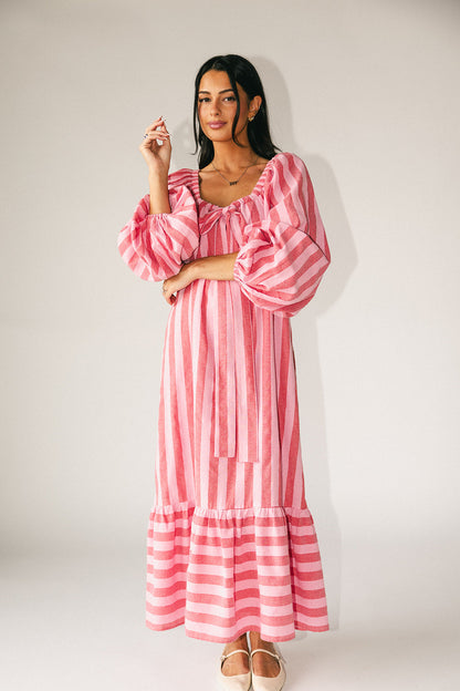 capri maxiklänning // rosa + röd *exklusivt från Zoco*