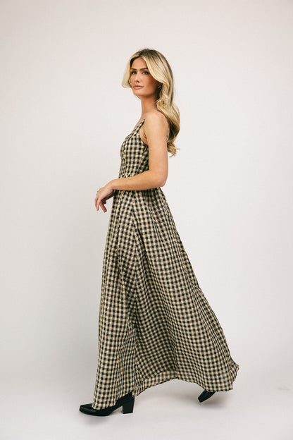 Frida gingham maxiklänning *påfylld*