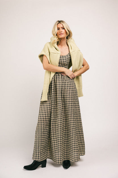 Frida gingham maxiklänning *påfylld*