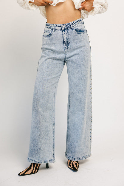 stjärnprydd denim med vida ben