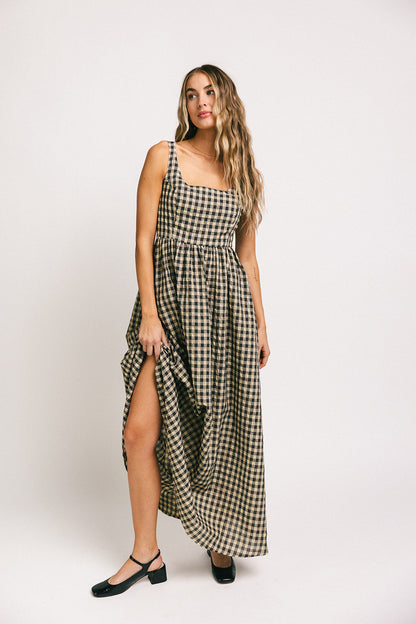 Frida gingham maxiklänning *påfylld*