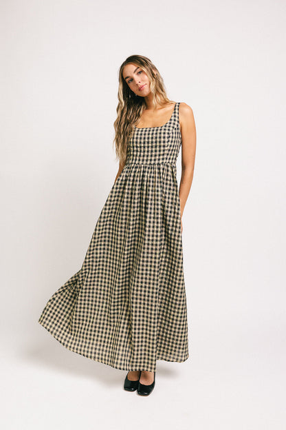 Frida gingham maxiklänning *påfylld*