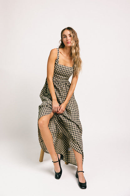 Frida gingham maxiklänning *påfylld*