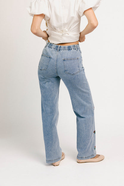 Wyatt broderad denim