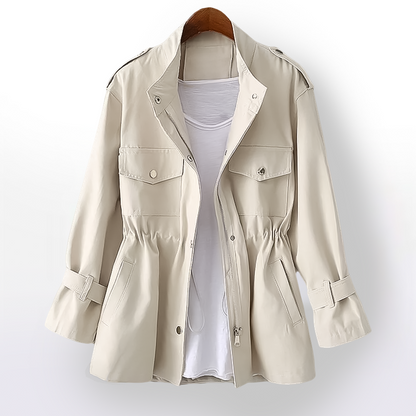 Winona - Trenchcoat för dam i elegant, avslappnad look med lyxig bomullsblandning och raffinerade detaljer