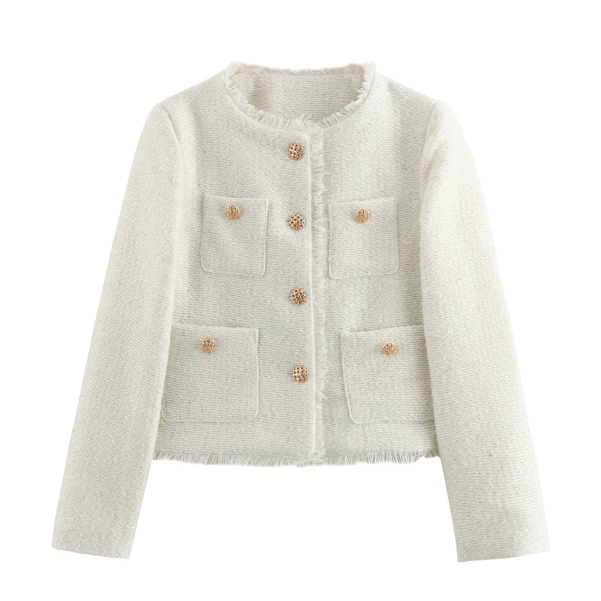 Katja - Elegant jacket with gold buttons and a tailored fit