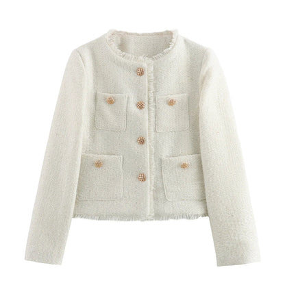 Katja - Elegant jacket with gold buttons and a tailored fit