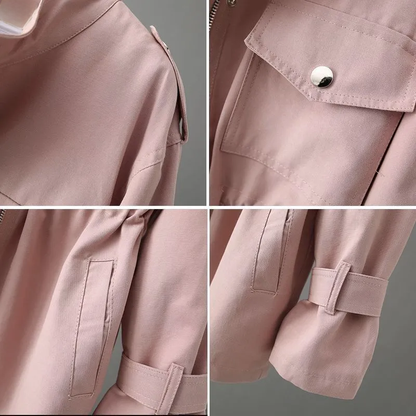 Winona - Trenchcoat för dam i elegant, avslappnad look med lyxig bomullsblandning och raffinerade detaljer